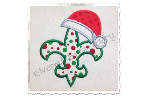 Review: Applique Fleur De Lis with Santa Hat Design