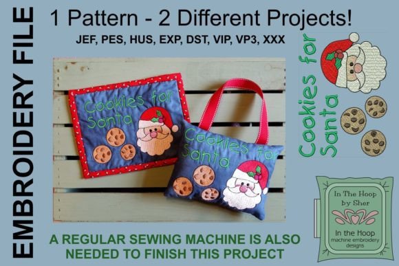 Review: Cookies for Santa Mug Rug Embroidery Design