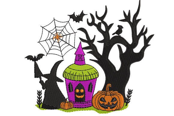 Review: Halloween Hut, Witch, Pumpkin and Tree Design