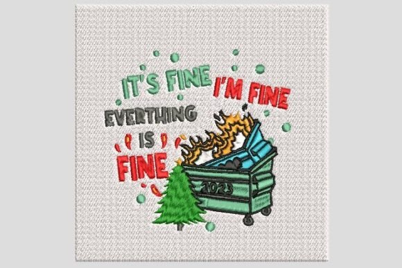 Reviewing Everything is Fine at Christmas Embroidery