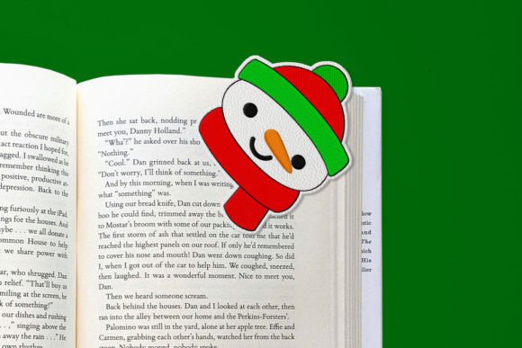 Snowman Face Corner Bookmark ITH Review